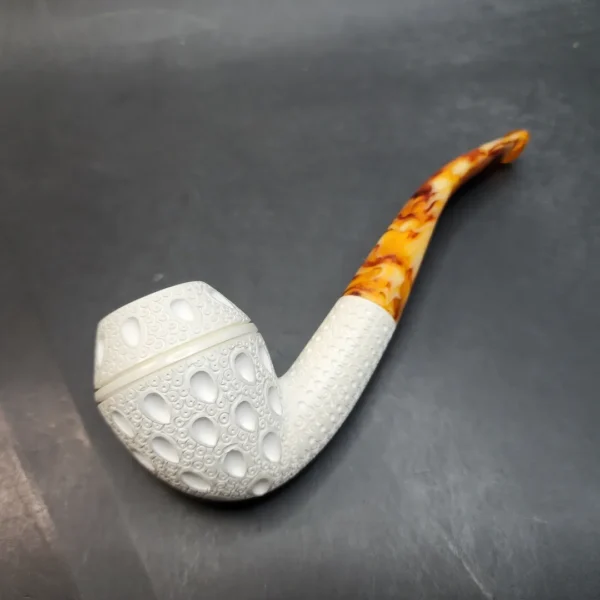 MBSD Meerschaum Bent Rhodesian Block Meerschaum Pipe, Fitted Case [SOLD OUT] - Image 8
