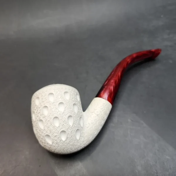 MBSD Meerschaum Bent Rhodesian Block Meerschaum Pipe, Fitted Case [SOLD OUT] - Image 8