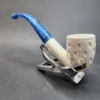MBSD Meerschaum Lattice Bent Billiard Block Meerschaum Pipe, Fitted Case [SOLD OUT] - Image 8