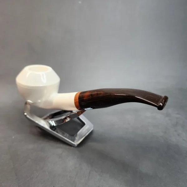 MBSD Meerschaum Deluxe, Bent Rhodesian Block Meerschaum Pipe, Briar-Mortis [SOLD OUT] - Image 9