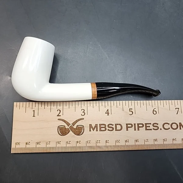 MBSD Meerschaum Deluxe, Bent Billiard Block Meerschaum Pipe, Briar-Mortis [SOLD OUT] - Image 9