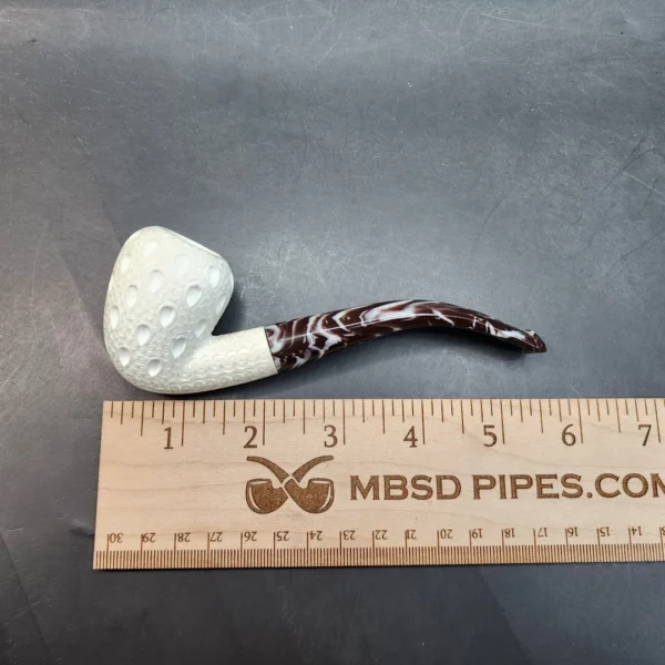 MBSD Meerschaum Lattice Bent Acorn Block Meerschaum Pipe [SOLD OUT] - Image 9