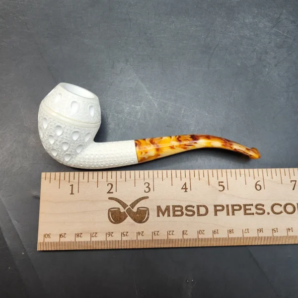 MBSD Meerschaum Bent Rhodesian Block Meerschaum Pipe, Fitted Case [SOLD OUT] - Image 9