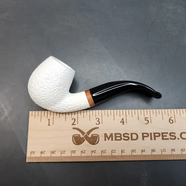 MBSD Meerschaum Deluxe, Rusticated Bent Apple Block Meerschaum Pipe, Briar-Mortis [SOLD OUT] - Image 9