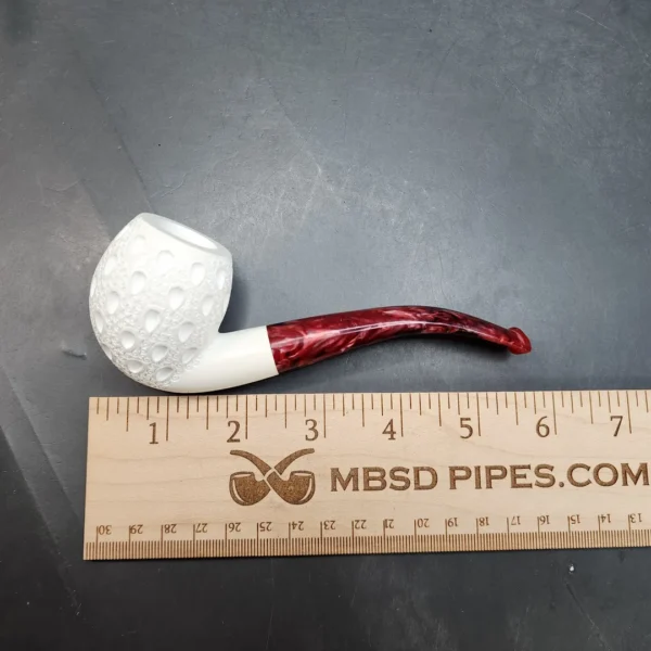 MBSD Meerschaum Lattice Bent Apple Block Meerschaum, Pipe Fitted Case [SOLD OUT] - Image 9