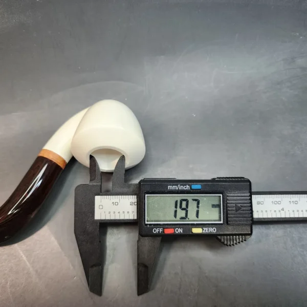 MBSD Meerschaum Deluxe, Bent Rhodesian Block Meerschaum Pipe, Briar-Mortis [SOLD OUT] - Image 10