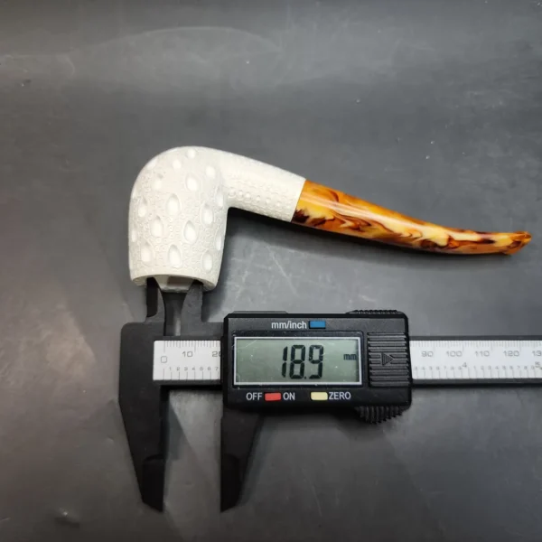 MBSD Meerschaum Bent Billiard Block Meerschaum Pipe, Fitted Case [SOLD OUT] - Image 10