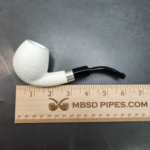 MBSD Meerschaum Deluxe, Rusticated Bent Apple Block Meerschaum Pipe [SOLD OUT] - Image 10