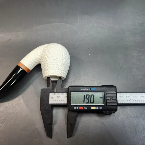 MBSD Meerschaum Deluxe, Rusticated Bent Apple Block Meerschaum Pipe, Briar-Mortis [SOLD OUT] - Image 10
