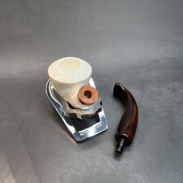 MBSD Meerschaum Deluxe, Bent Rhodesian Block Meerschaum Pipe, Briar-Mortis [SOLD OUT] - Image 11