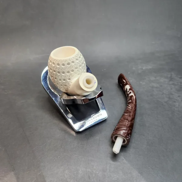 MBSD Meerschaum Bent Apple Block Meerschaum Pipe, Fitted Case [SOLD OUT] - Image 11