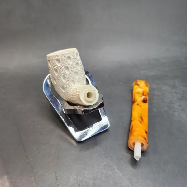 MBSD Meerschaum Bent Billiard Block Meerschaum Pipe, Fitted Case [SOLD OUT] - Image 11