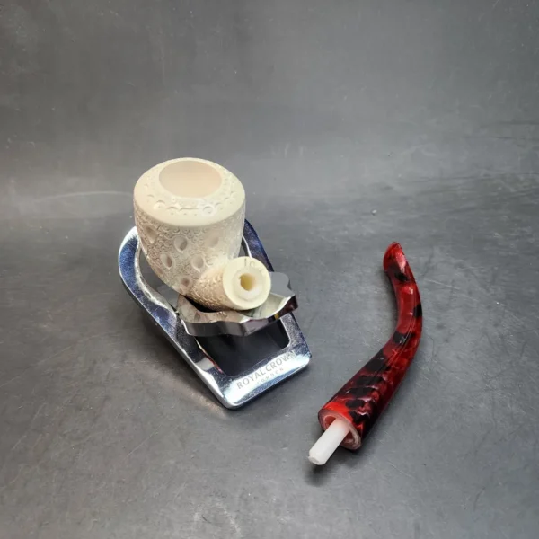 MBSD Meerschaum Bent Rhodesian Block Meerschaum Pipe, Fitted Case [SOLD OUT] - Image 11