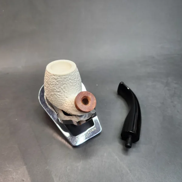 MBSD Meerschaum Deluxe, Rusticated Bent Apple Block Meerschaum Pipe, Briar-Mortis [SOLD OUT] - Image 11