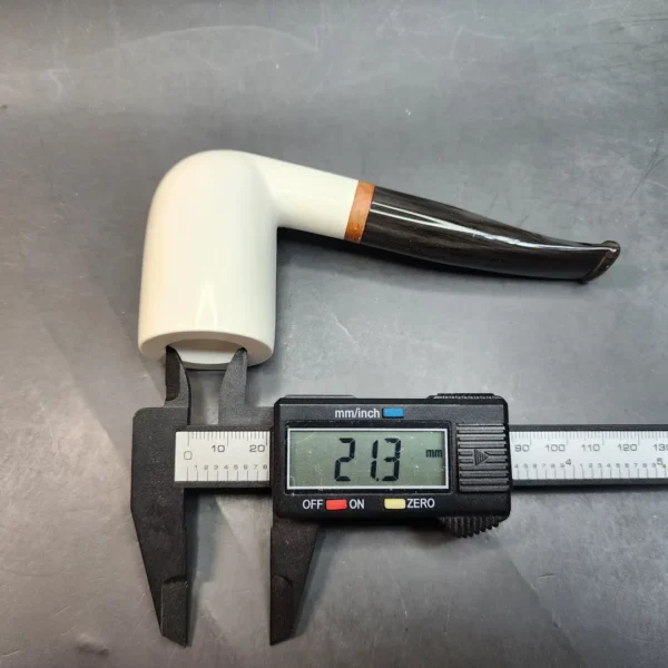 MBSD Meerschaum Deluxe, Stacked Bent Billiard, Block Meerschaum Pipe, Briar-Mortis [SOLD OUT] - Image 11