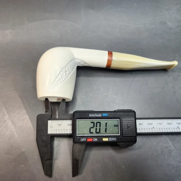MBSD Meerschaum Deluxe, Slightly Bent Billiard Block Meerschaum Pipe, Briar-Mortis [SOLD OUT] - Image 11