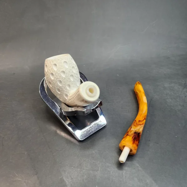 MBSD Meerschaum Bent Egg Block Meerschaum Pipe, Fitted Case [SOLD OUT] - Image 11