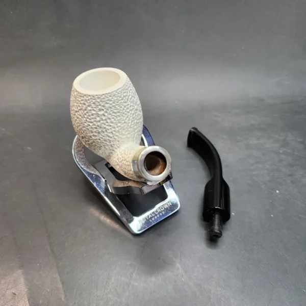 MBSD Meerschaum Deluxe, Rusticated Bent Apple Block Meerschaum Pipe [SOLD OUT] - Image 12