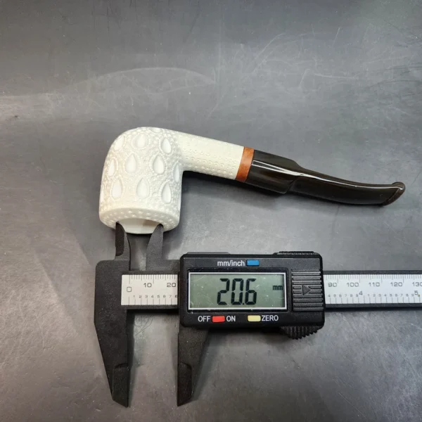 MBSD Meerschaum Deluxe, Slightly Bent Pot, Block Meerschaum Pipe, Briar-Mortis [SOLD OUT] - Image 12
