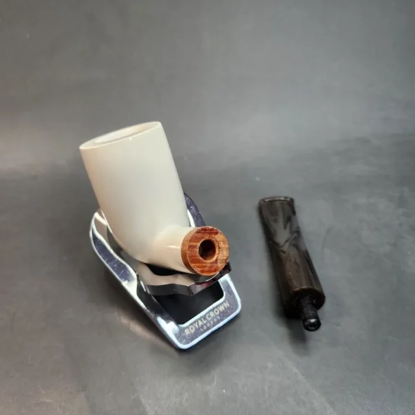 MBSD Meerschaum Deluxe, Stacked Bent Billiard, Block Meerschaum Pipe, Briar-Mortis [SOLD OUT] - Image 12
