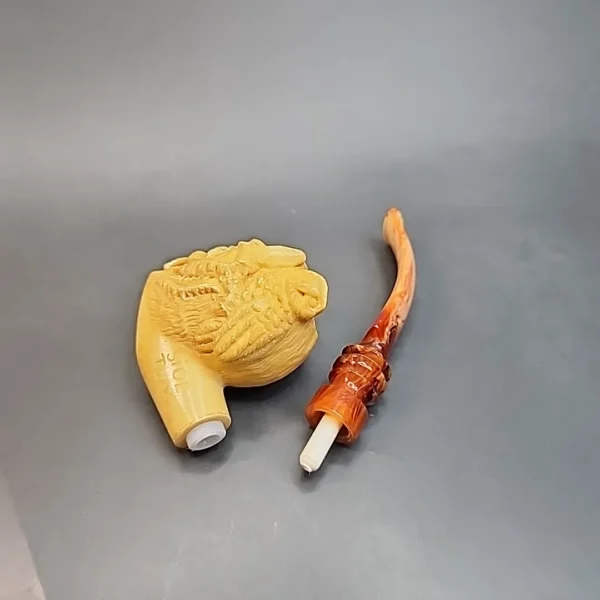 Vintage Devil Head Block Meerschaum Estate Pipe, Unsmoked [SOLD OUT] - Image 12