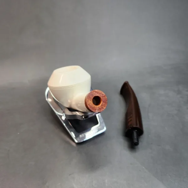 MBSD Meerschaum Deluxe, Bent Rhodesian Block Meerschaum Pipe, Briar-Mortis [SOLD OUT] - Image 13