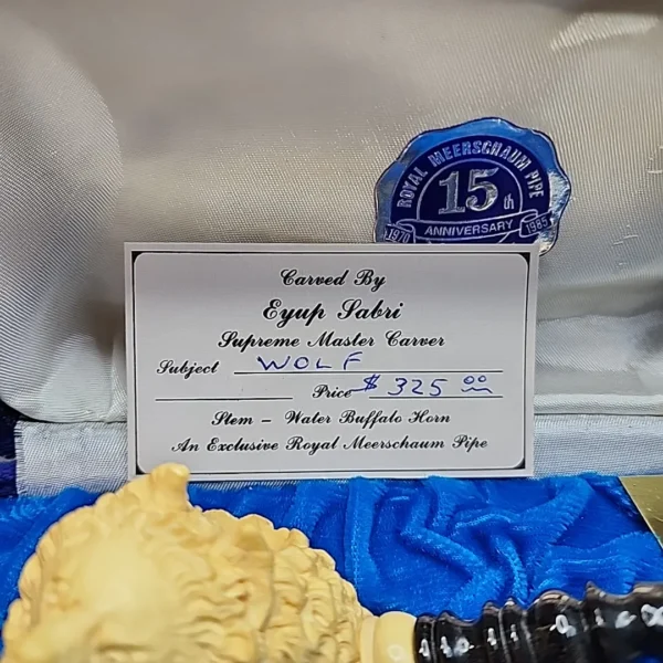 1986 Eyup Sabri Wolf #67 Block Meerschaum Pipe, Unsmoked [SOLD OUT] - Image 4