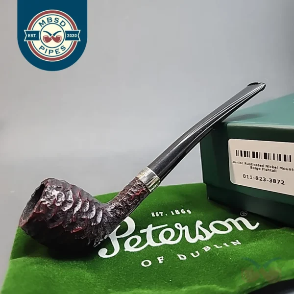 Peterson Junior Rusticated Belge Briar Pipe, Fishtail (New)