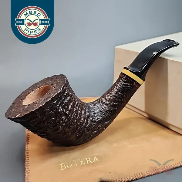 Mike Butera Antique Sandblasted Dublin Briar Pipe, Unsmoked [SOLD OUT]