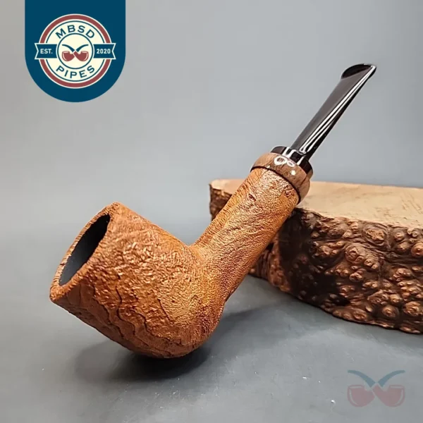 Nathan Armentrout Sandblasted Straight Billiard Briar Pipe, New [SOLD OUT]