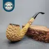 Bent Apple Bamboo Shank Estate Block Meerschaum Pipe [SOLD OUT]