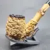Bent Apple Bamboo Shank Estate Block Meerschaum Pipe [SOLD OUT] - Image 4