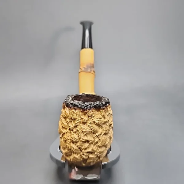 Bent Apple Bamboo Shank Estate Block Meerschaum Pipe [SOLD OUT] - Image 5