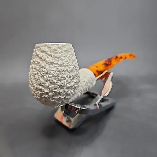 MBSD Meerschaum Rusticated Block Meerschaum Pipe, Fitted Case [SOLD OUT] - Image 5