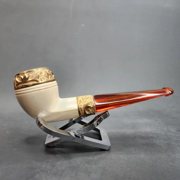 Unsmoked CPF Gold Mounted Bulldog Estate Block Meerschaum Pipe [SOLD OUT] - Image 6