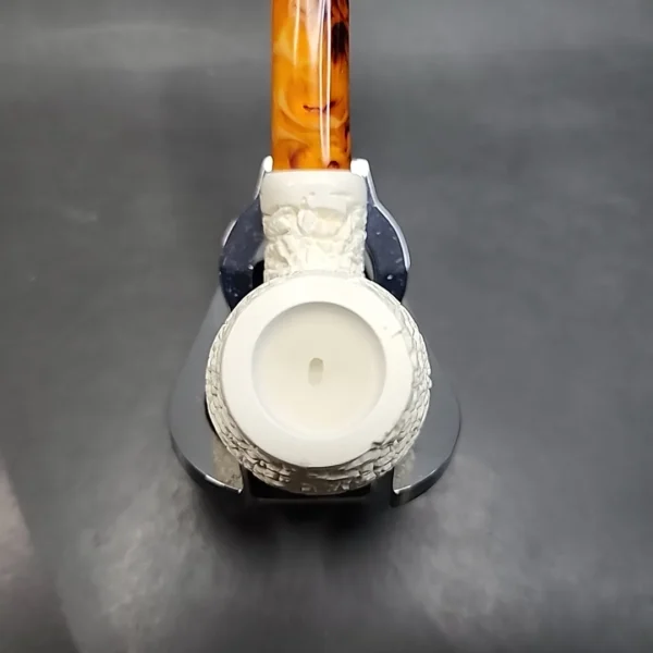 MBSD Meerschaum Rusticated Block Meerschaum Pipe, Fitted Case [SOLD OUT] - Image 6
