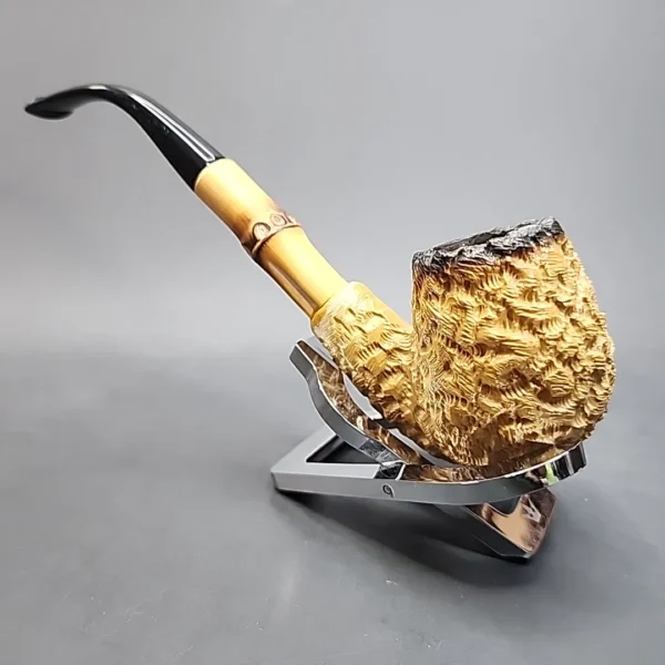 Bent Apple Bamboo Shank Estate Block Meerschaum Pipe [SOLD OUT] - Image 7