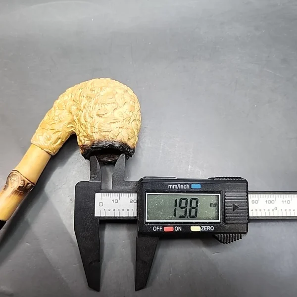 Bent Apple Bamboo Shank Estate Block Meerschaum Pipe [SOLD OUT] - Image 8