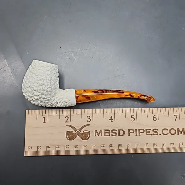 MBSD Meerschaum Rusticated Block Meerschaum Pipe, Fitted Case [SOLD OUT] - Image 9