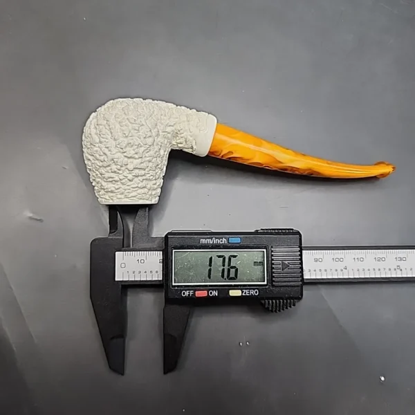 MBSD Meerschaum Rusticated Block Meerschaum Pipe, Fitted Case [SOLD OUT] - Image 10
