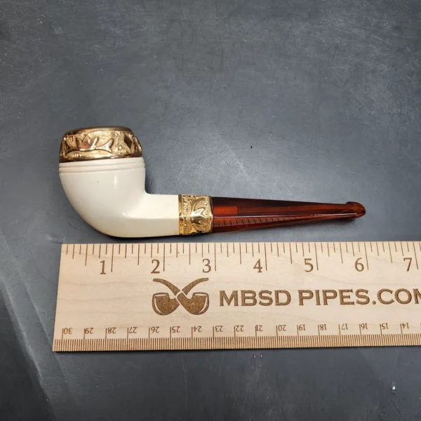 Unsmoked CPF Gold Mounted Bulldog Estate Block Meerschaum Pipe [SOLD OUT] - Image 12