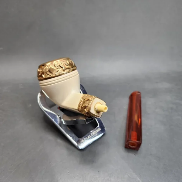 Unsmoked CPF Gold Mounted Bulldog Estate Block Meerschaum Pipe [SOLD OUT] - Image 14
