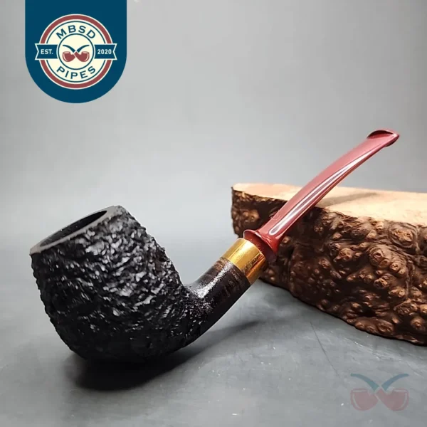 Sean Reum Pipes Rusticated Bent Egg Handmade Briar Pipe, New [SOLD OUT]