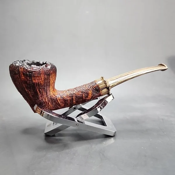 Sean Reum Pipes, Sandblasted Acorn Handmade Briar Pipe, New [SOLD OUT] - Image 3