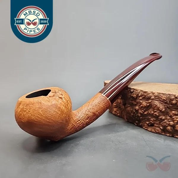 Sean Reum Pipes, Sandblasted Acorn Handmade Briar Pipe, New