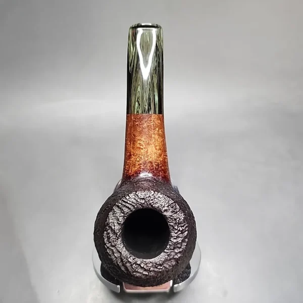 Sean Reum Pipes, Sandblasted Bent Apple Handmade Briar Pipe, New [SOLD OUT] - Image 5
