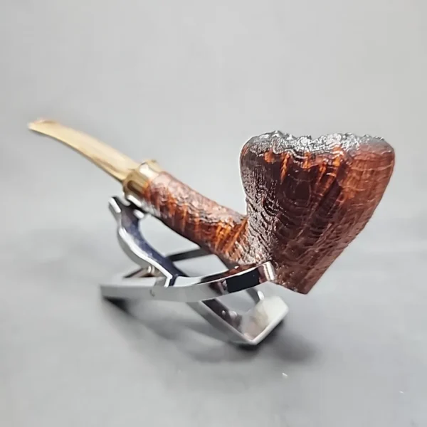 Sean Reum Pipes, Sandblasted Acorn Handmade Briar Pipe, New [SOLD OUT] - Image 6