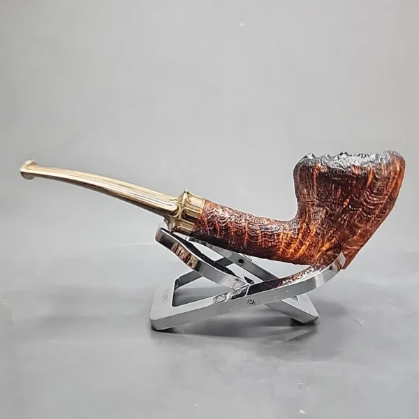 Sean Reum Pipes, Sandblasted Acorn Handmade Briar Pipe, New [SOLD OUT] - Image 7