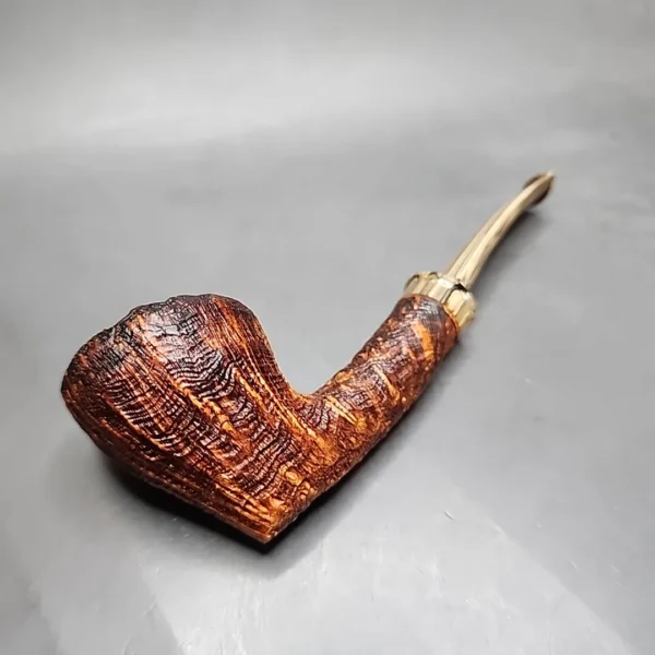Sean Reum Pipes, Sandblasted Acorn Handmade Briar Pipe, New [SOLD OUT] - Image 9