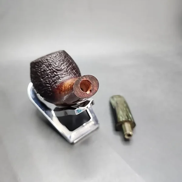 Sean Reum Pipes, Sandblasted Bent Apple Handmade Briar Pipe, New [SOLD OUT] - Image 11